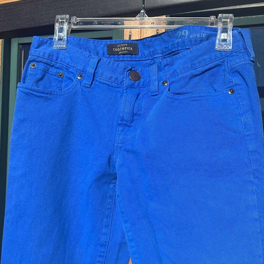 J Crew Toothpick Ankle Skinny Jeans in Indigo. Size 29 - Picture 3 of 7